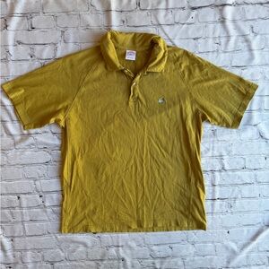 Brooks Brothers 346 Cotton Polo Shirt Men's Large Gold Short Sleeve Lightweight